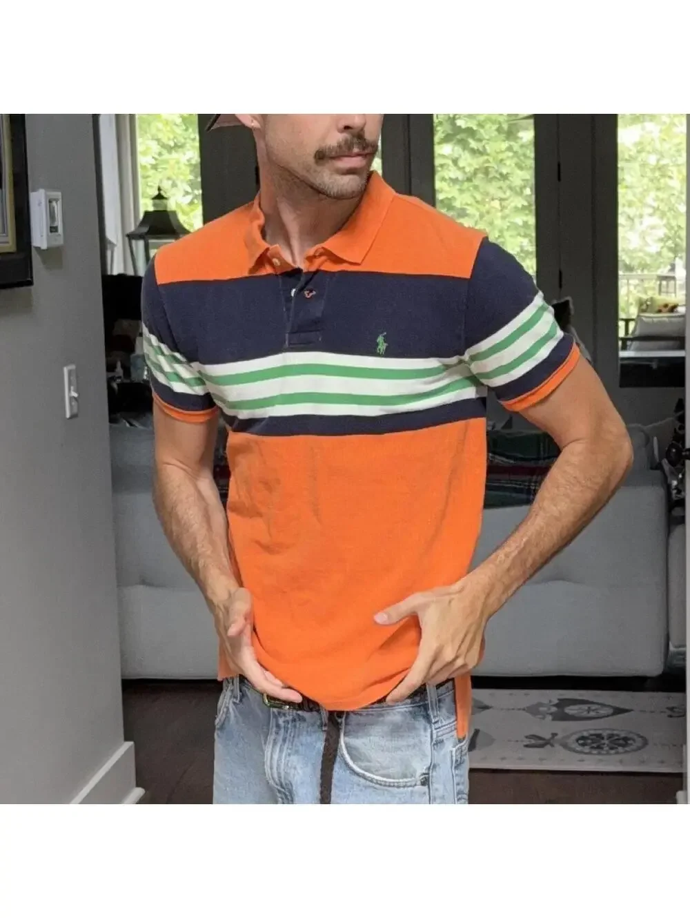 🐎 Polo Ralph Lauren Striped Polo Youth XL (Fits Adult XS/S)